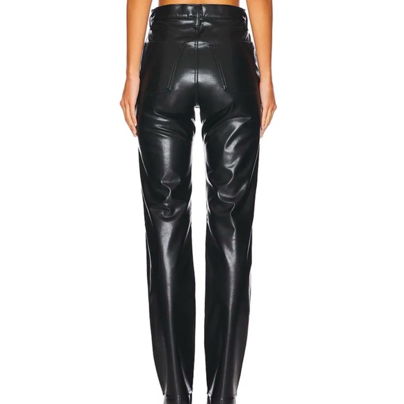 AGOLDE 90s Pinch Waist Recycled Leather Pants High Rise Detox Sz 34 - Picture 2 of 11